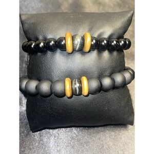 His & Hers Matching Beaded Bracelet Set – Handmade by Me – Includes Gift Box